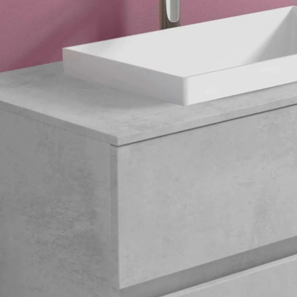 Mobile Bagno con Lavabo a Incasso, Design Moderno a Sospensione - Casimira Viadurini