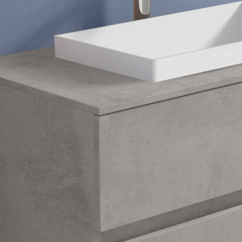 Mobile Bagno con Lavabo a Incasso, Design Moderno a Sospensione - Casimira Viadurini