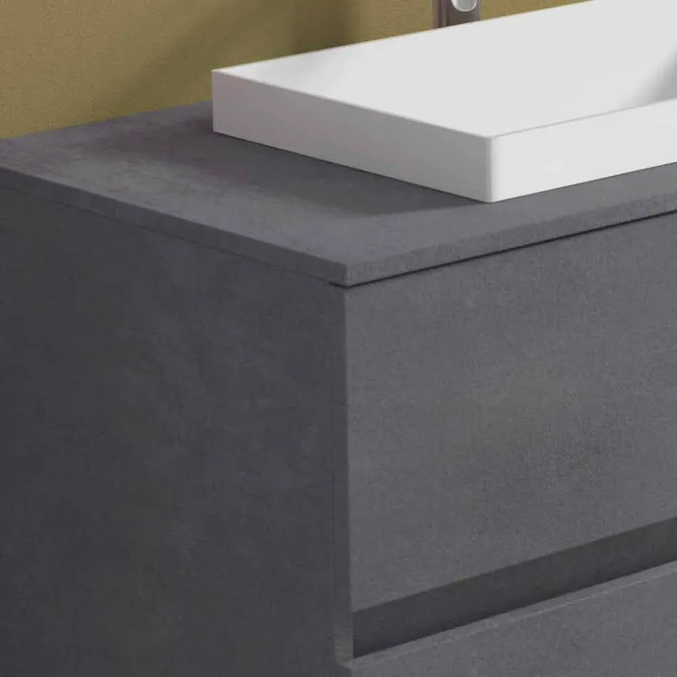 Mobile Bagno con Lavabo a Incasso, Design Moderno a Sospensione - Casimira Viadurini