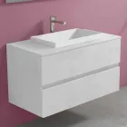 Mobile Bagno con Lavabo a Incasso, Design Moderno a Sospensione - Casimira Viadurini
