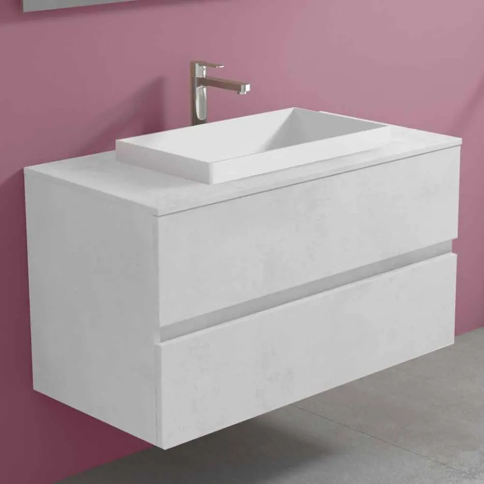 Mobile Bagno con Lavabo a Incasso, Design Moderno a Sospensione - Casimira Viadurini