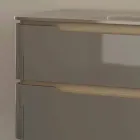 Mobile bagno con lavabo integrato design in legno Arya, made in Italy Viadurini