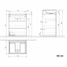 Mobile Bagno da Terra Design Moderno in Laminato con Lavabo in Resina - Pompei Viadurini