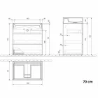 Mobile Bagno da Terra Design Moderno in Laminato con Lavabo in Resina - Pompei Viadurini