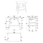 Mobile Bagno Design in Teak di Recupero con Top e Appoggio Bianco - Crina  Viadurini