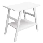 Mobile Bagno Design in Teak di Recupero con Top e Appoggio Bianco - Crina  Viadurini