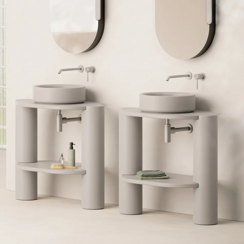 Mobile Bagno in Ceramica di Diversi Colori Made in Italy - Ragazza Viadurini
