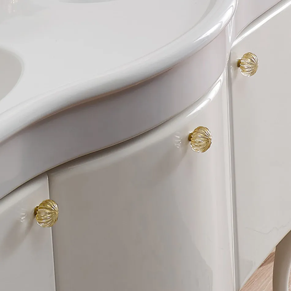 Mobile Bagno Monocolore con Lavabo in Ceramica Bianca - Candy Viadurini