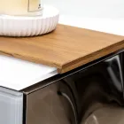 Mobile Bagno Sospeso 100 cm in Vetro 8 mm Temperato e Rovere Europeo - Excelsior Viadurini