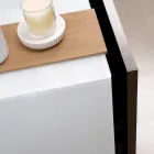 Mobile Bagno Sospeso 100 cm in Vetro 8 mm Temperato e Rovere Europeo - Excelsior Viadurini