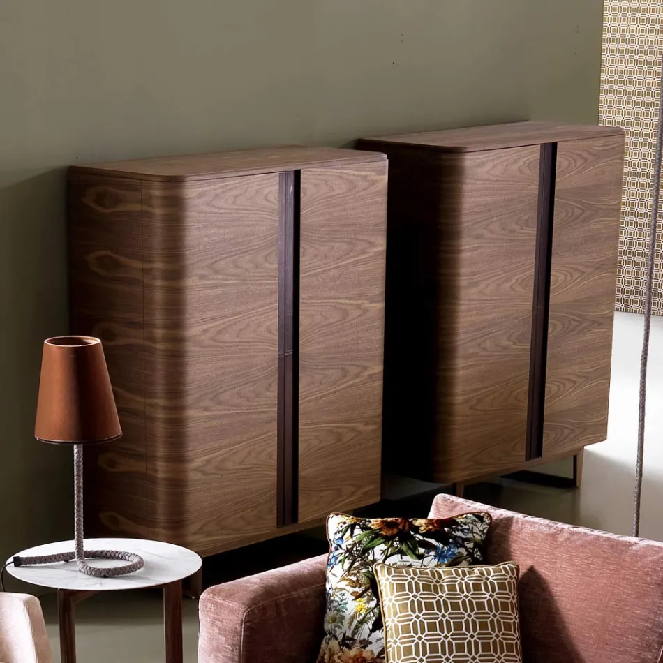 Mobile bar di design in legno massello 2ante Grilli York made in Italy Viadurini