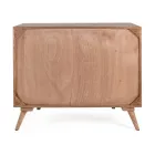 Mobile Cassettiera in Legno Sheesham Design 3 Cassetti Homemotion - Fregene Viadurini