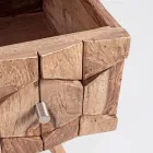 Mobile Cassettiera in Legno Sheesham Design 3 Cassetti Homemotion - Fregene Viadurini