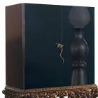 Mobile con base legno intagliata design di lusso, made in Italy, Sam Viadurini