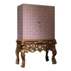 Mobile con base legno intagliata design di lusso, made in Italy, Sam Viadurini