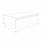 Mobile Consolle Bagno Sospeso con Struttura in Teak Naturale - Rodolfo Viadurini