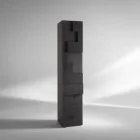 Mobile contenitore a colonna in legno di larice spazzolato Azalea Viadurini