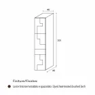 Mobile contenitore a colonna in legno di larice spazzolato Azalea Viadurini