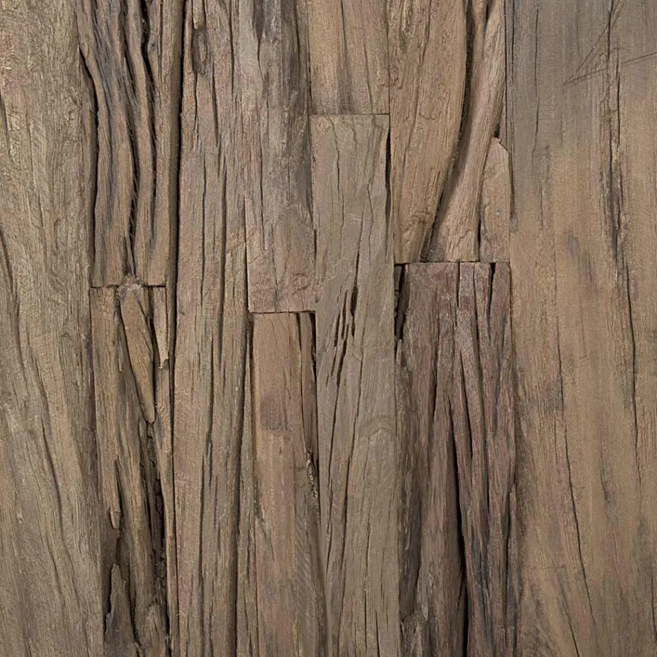 Mobile Credenza 3 Ante in Legno di Mango e Acciaio Homemotion - Signorino Viadurini