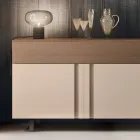 Mobile Credenza da Soggiorno in Legno Ecologico con Cassetti di Lusso - Serris Viadurini