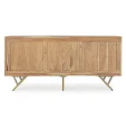 Mobile Credenza in Legno di Acacia 3 Ante Design Etnico Homemotion - Carla Viadurini