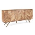 Credenza in Legno di Acacia 3 Ante Design Etnico Homemotion - Carla
