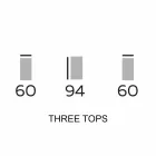 Mobile di Design in Legno con Ripiani Rotondi in Gres Made in Italy - Aspide Viadurini