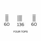 Mobile di Design in Legno con Ripiani Rotondi in Gres Made in Italy - Aspide Viadurini