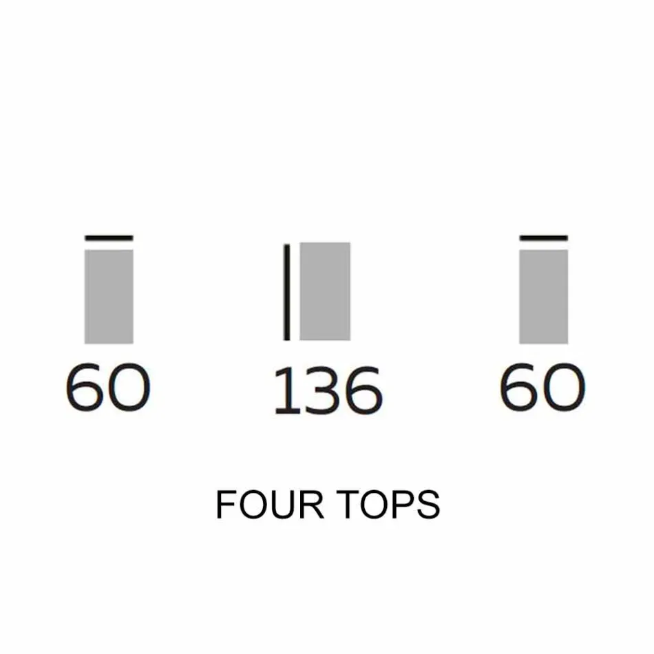 Mobile di Design in Legno con Ripiani Rotondi in Gres Made in Italy - Aspide Viadurini