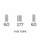 Mobile di Design in Legno con Ripiani Rotondi in Gres Made in Italy - Aspide Viadurini