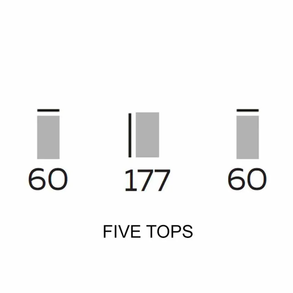 Mobile di Design in Legno con Ripiani Rotondi in Gres Made in Italy - Aspide Viadurini