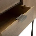 Mobile in Legno di Abete e Ferro Grigio con 3 Cassetti e 2 Ante - Cooper Viadurini