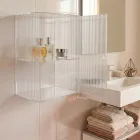 Mobile in Plexiglass da Parete Per Bagno in 4 Colori Made in Italy - Ligea Viadurini