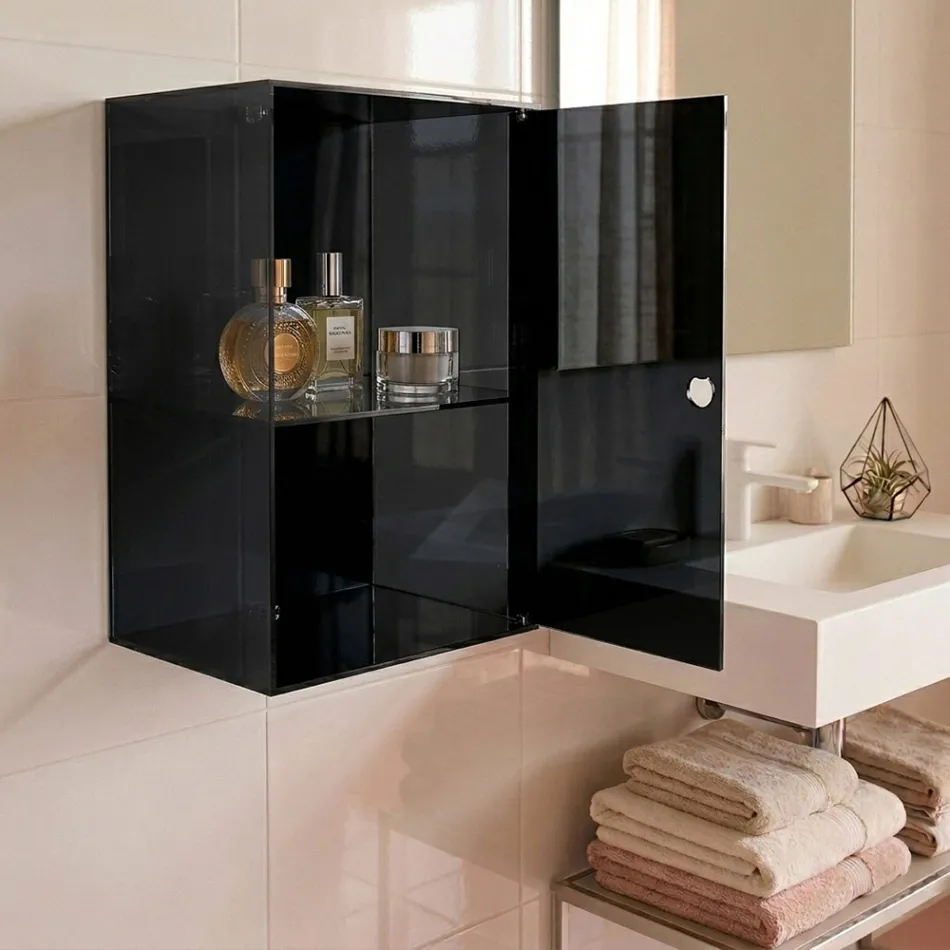 Mobile in Plexiglass da Parete Per Bagno in 4 Colori Made in Italy - Ligea Viadurini