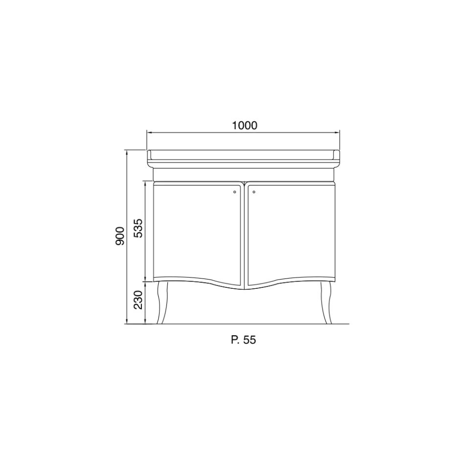 Mobile Moderno a Due Ante Laccato Lucido Made in Italy - Candy Viadurini