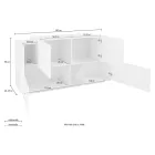 Mobile per Soggiorno 2 Ante e 2 Sportelli in Legno 2 Finiture - Theresse Viadurini