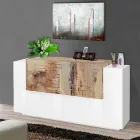 Mobile per Soggiorno 2 Ante e 2 Sportelli in Legno 2 Finiture - Theresse Viadurini