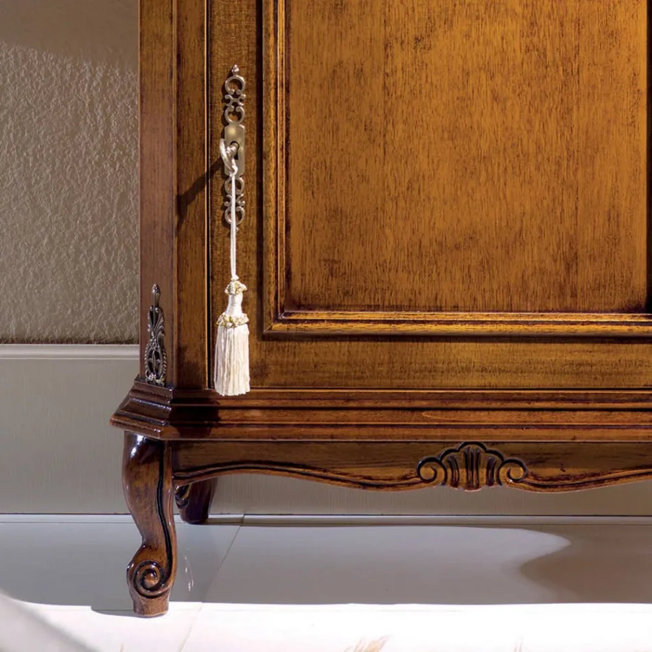 Mobile Porta Telefono Classico in Legno con Anta Made in Italy - Richard Viadurini