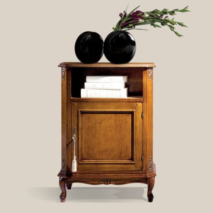 Mobile Porta Telefono Classico in Legno con Anta Made in Italy - Richard Viadurini