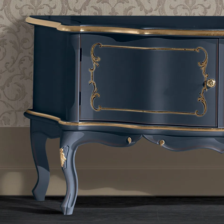 Mobile Porta Tv Classico in Legno con Ante e Vani Made in Italy - Leonor Viadurini