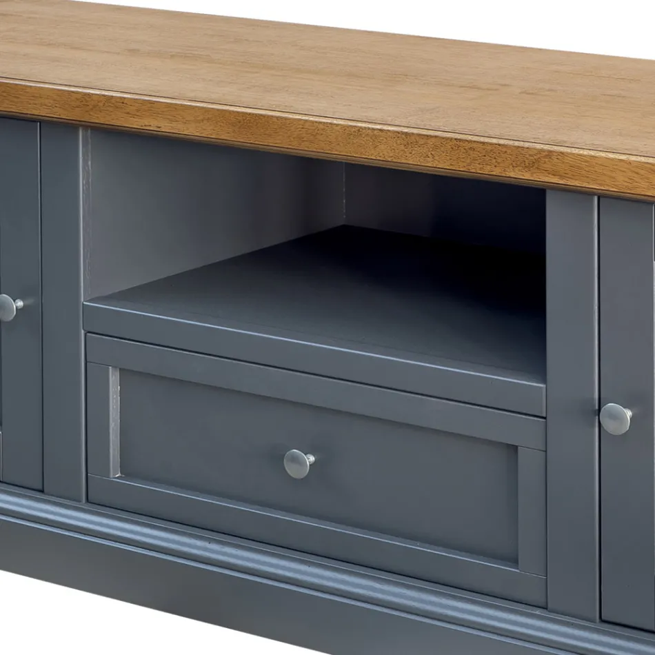 Mobile Porta Tv con 2 Ante, 1 Cassetto e 1 Vano a Giorno Made in Italy - Forseti Viadurini