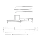 Mobile Porta Tv con 3 Mensole e Contenitore Battente Made in Italy - Roman Viadurini