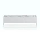 Mobile Porta Tv in Legno con 1 Anta e 2 Cassetti - Tantalo Viadurini