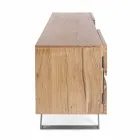 Mobile Porta Tv in Legno di Mango con Inserti in Metallo Homemotion - Sonia  Viadurini