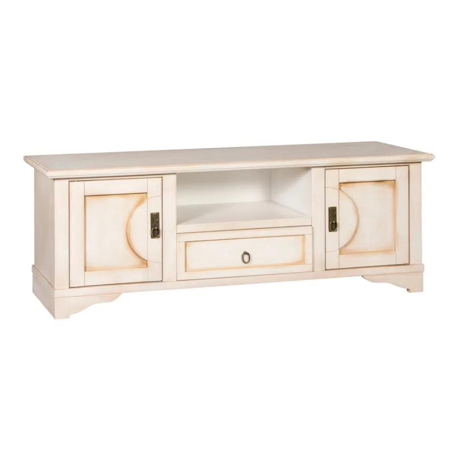 Mobile Porta Tv in Legno Impiallacciato di Diverse Finiture Made in Italy - Purusha Viadurini