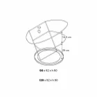 Mobile Porta Tv in Vetro con Base Rotante e Ripiano 2 Dimensioni - Salemme Viadurini