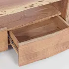 Mobile Porta Tv Moderno in Legno di Acacia con 3 Cassetti Homemotion - Lauro Viadurini