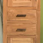 Mobiletto Bagno in Legno Teak Massello con 2 Ante e 2 Cassetti - Posillipo Viadurini