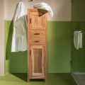 Mobiletto Bagno in Legno Teak Massello con 2 Ante e 2 Cassetti - Posillipo