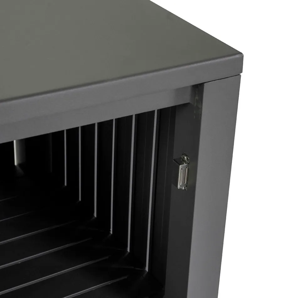 Mobiletto da Esterno in Alluminio con 1 Anta di Diverse Finiture - Hotel Viadurini